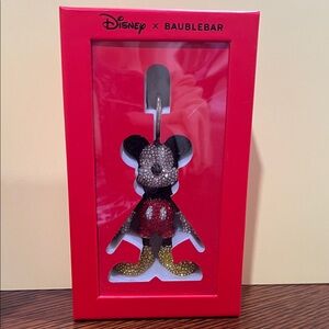 Disney x BaubleBar Mickey Mouse Classic Pave Bag Charm New